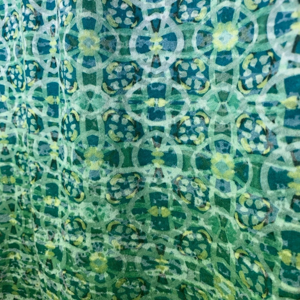 Prana Burnout Green and Blue Tee